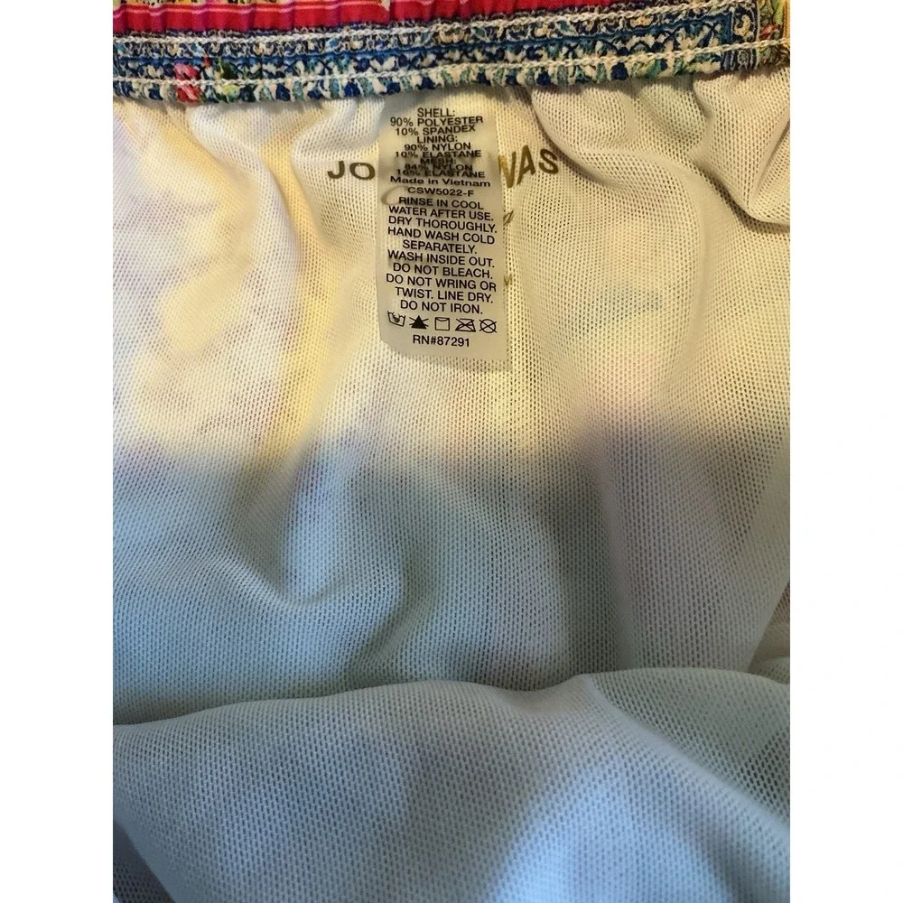 Johnny Was Annika Swim Trunks Shorts Mens Multicolor Lined Floral Beach Resort M